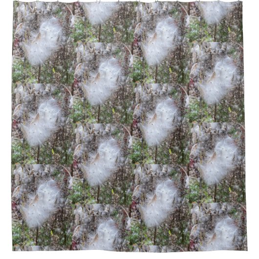 Zaad van Milroos en zijde | Halve daling Douchegordijn (Voorkant)