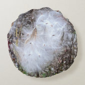 Zaad van Milroos en zijde Rond Kussen (Achterkant)