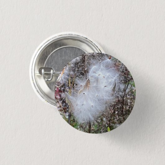 Zaad van Milroos en zijde Ronde Button 3,2 Cm (Voorkant /achterkant)