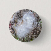 Zaad van Milroos en zijde Ronde Button 3,2 Cm (Voorkant)