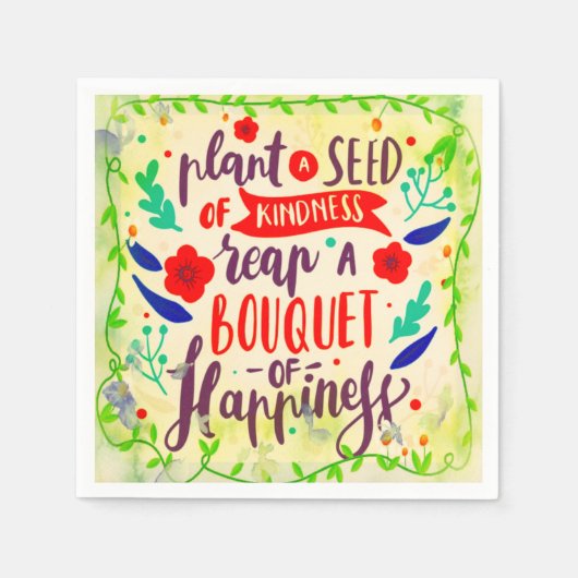 Zaad van vriendelijkheid servet (Voorkant)