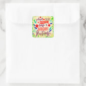 Zaad van vriendelijkheid vierkante sticker (Tas)