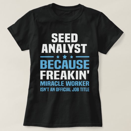 zaadanalist t-shirt (Design voorkant)