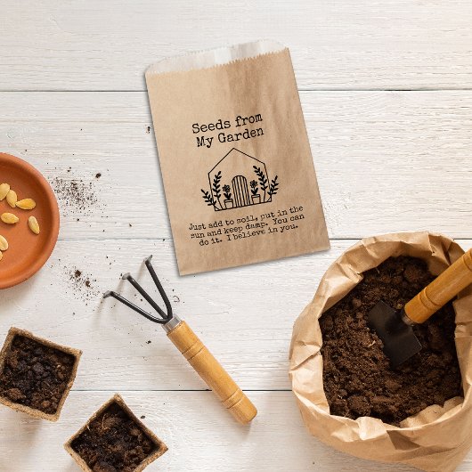 Zaadbesparend papier Tuin Bedankzakje
