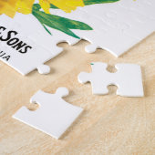 zaadbundelkunst, gele cornopsis bloemen legpuzzel (Zijkant)