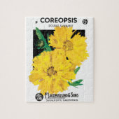  zaadbundelkunst, gele cornopsis bloemen legpuzzel (Verticaal)