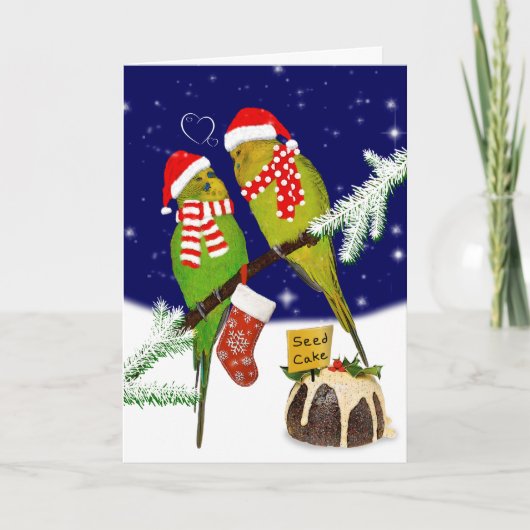 Zaadcake kerstkaart kaart (Voorkant)