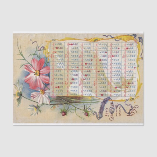  zaadcatalogus F. Barteldes en Co. 1896 Tissuepapier (Voorkant)