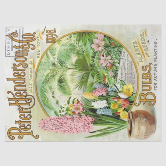zaadcatalogus Henderson 1896 Bollen, Planten Tissuepapier (Voorkant)