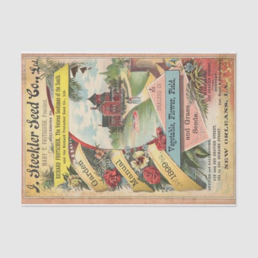 zaadcatalogus J. Steckler, 1899 Tissuepapier (Voorkant)