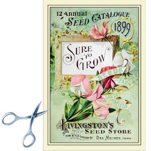  zaadcatalogus Livingston's Seed Store 1899 Tissuepapier