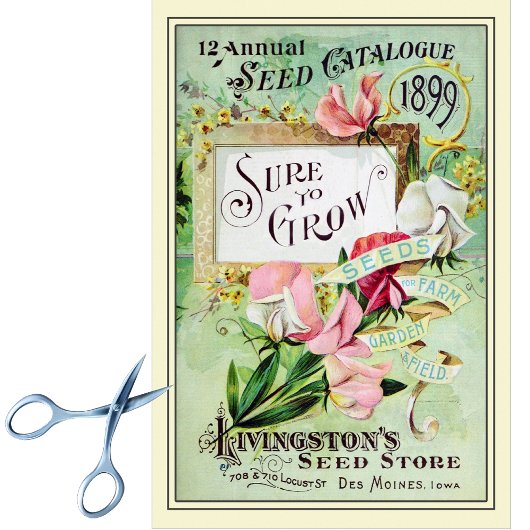  zaadcatalogus Livingston's Seed Store 1899 Tissuepapier