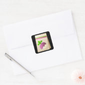 Zaaddragende zaadturp vierkante sticker (Envelop)