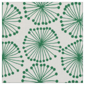 Zaadkoppen - Forest Green op White Stof (Close Up)
