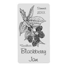 Zaadloze BlackBerry Jam Jar Label (Aanpassen)