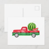 Zaadloze watermeloenvruchten uitnodiging briefkaart (Voorkant / Achterkant)