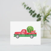 Zaadloze watermeloenvruchten uitnodiging briefkaart (Staand voorkant)