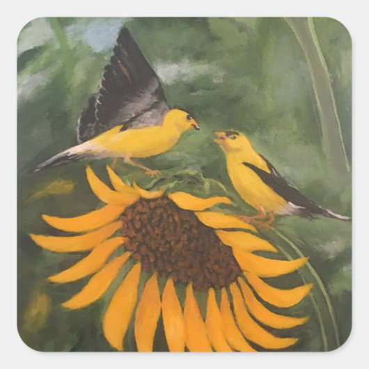 Zaadoffer Vierkante Sticker (Voorkant)