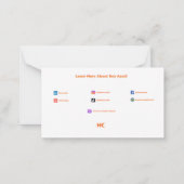 Zaadolie Allergie Kaart Notitiekaartje (Achterkant)