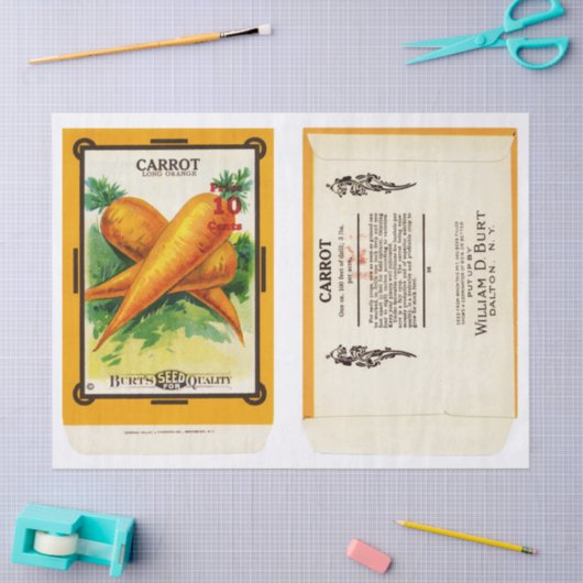  zaadpakjes en instructies tissuepapier (Craft)