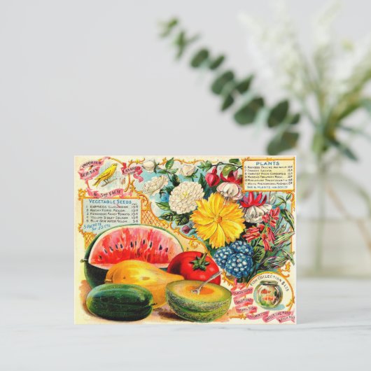  zaadpakket. briefkaart (Staand voorkant)