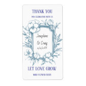 Zaadpakket etiketten bruiloft gunsten (Voorkant)