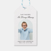 Zaadpakket Herdenking In Lieve Herinnering Foto Cadeaulabel (Voorkant)