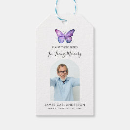 Zaadpakket Herdenking Ter Lieve Herinnering Foto Cadeaulabel