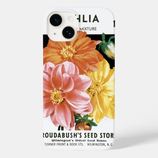 zaadpakketkunst, Dahlia Garden Flowers Case-Mate iPhone Case (Achterkant)