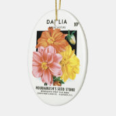  zaadpakketkunst, Dahlia Garden Flowers Keramisch Ornament (Links)