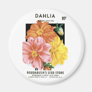 zaadpakketkunst, Dahlia Garden Flowers Magneet