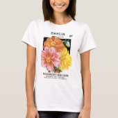  zaadpakketkunst, Dahlia Garden Flowers T-shirt (Voorkant)
