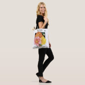zaadpakketkunst, Dahlia Garden Flowers Tote Bag (Op model)