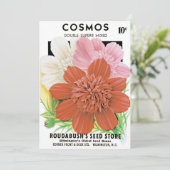  zaadpakketkunst, kosmos tuinbloemen (Staand voorkant)