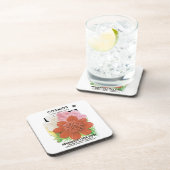  zaadpakketkunst, kosmos tuinbloemen bier onderzetter (Rechterzijde)