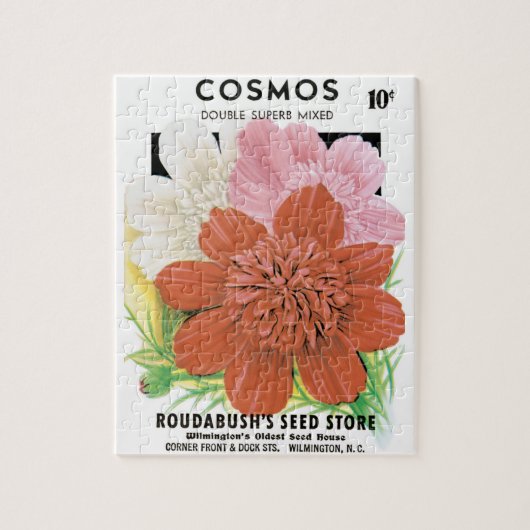 zaadpakketkunst, kosmos tuinbloemen legpuzzel (Verticaal)