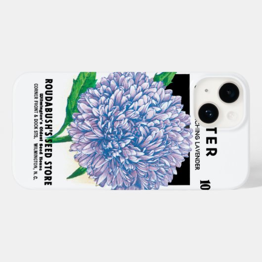  zaadpakketkunst, Paarse asterbloemen Case-Mate iPhone Case (Achterkant (horizontaal))