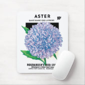  zaadpakketkunst, Paarse asterbloemen Muismat (Met muis)