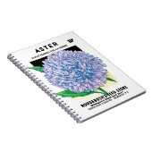 zaadpakketkunst, Paarse asterbloemen Notitieboek (Rechterzijde)