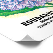  zaadpakketkunst, Paarse asterbloemen Poster (Hoek)