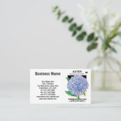  zaadpakketkunst, Paarse asterbloemen Visitekaartje (Staand voorkant)