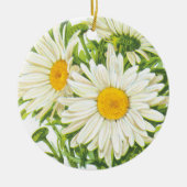 zaadpakketkunst, Shasta Daisy Flowers Keramisch Ornament (Voorkant)