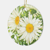  zaadpakketkunst, Shasta Daisy Flowers Keramisch Ornament (Links)
