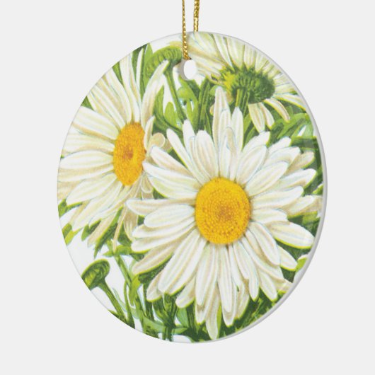  zaadpakketkunst, Shasta Daisy Flowers Keramisch Ornament (Links)