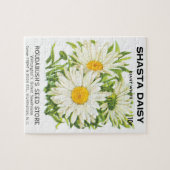  zaadpakketkunst, Shasta Daisy Flowers Legpuzzel (Horizontaal)