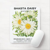 zaadpakketkunst, Shasta Daisy Flowers Muismat (Met muis)