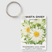  zaadpakketkunst, Shasta Daisy Flowers Sleutelhanger (Voorkant)