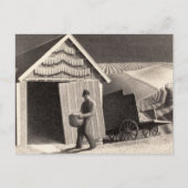 Zaadtijd en oogst door Grant Wood Feestdagenkaart (Voorkant)