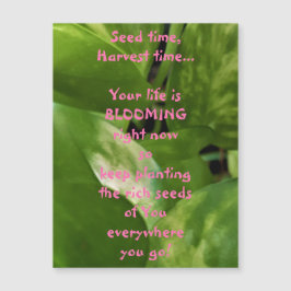 zaadtijd, oogsttijd Magnetisch Wenskaart