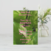 zaadtijd, oogsttijd, platte Wenskaart (Staand voorkant)